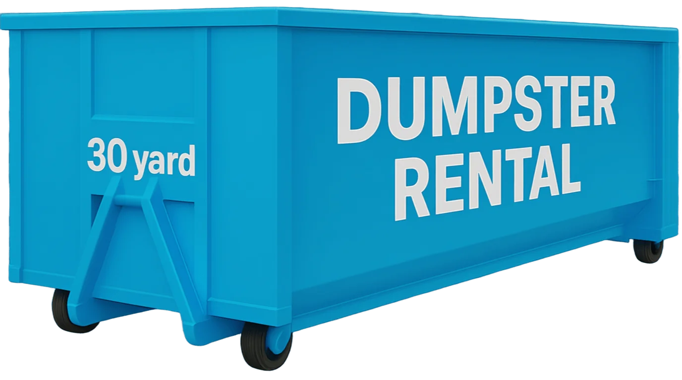 Spacious 30-yard container for larger home cleanouts
