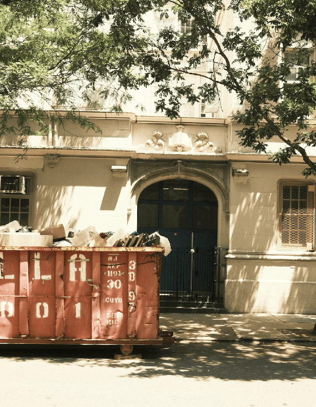 Professional team handling waste management with care